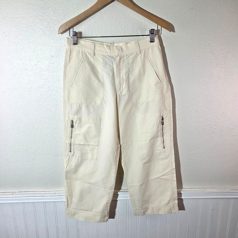 Lauren Ralph Lauren Capri Nylon  Cream Cargo Pants Size 4